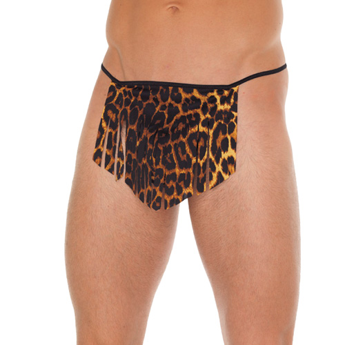 Секси мъжка прашка с леопардово парче плат отпред | цена 38.92 лв.