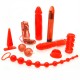 Страстен червен комплект секс играчки за палави игри | цена 200.72 лв.