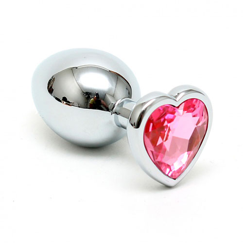 Анален разширител Small Butt Plug With Heart Shaped Crystal | цена 112.33 лв.