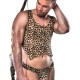 Мъжки комплект топ и прашка в леопардова шарка | цена 107.83 лв.