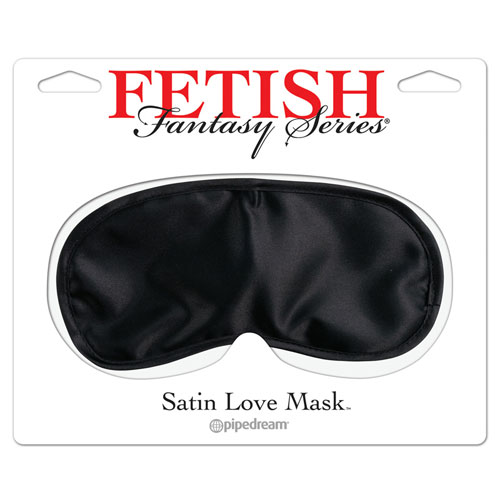 Черна любовна маска от сатен | цена 20.94 лв.