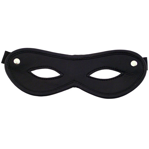 Черна кожена маска за очи | цена 38.92 лв.