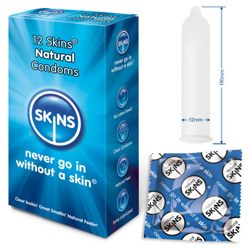 Комплект презервативи Skins истинско усещане 12 броя | цена 28.43 лв.