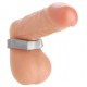 Сребрист гумен пръстен за пенис и тестиси във формата на гайка | цена 20.94 лв.