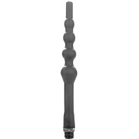 ALL BLACK BEADED SILICONE ANAL DOUCHE 27CM