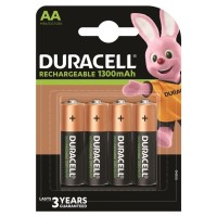 DURACELL RECHARGEABLE BATTERY HR6 AA 1300mAh  4 UNIT