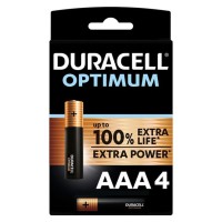 DURACELL OPTIMUM 200 ALKALINE BATTERY AAA LR03 4 UNIT