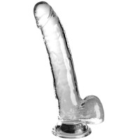Дилдо KING COCK CLEAR - DILDO WITH TESTICLES 20.3 CM TRANSPARENT