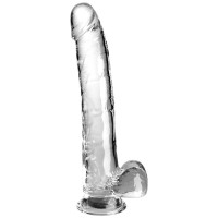 Дилдо KING COCK CLEAR - DILDO WITH TESTICLES 24.8 CM TRA