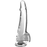 Дилдо KING COCK CLEAR - DILDO WITH TESTICLES 19 CM TRANS