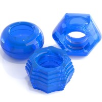 CLASSIX - SET OF 3 RINGS BLUE PENIS