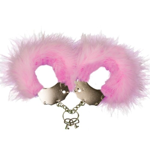 ADRIEN LASTIC - METAL HANDCUFFS WITH PINK FEATHERS | Adrien Lastic ADRIEN LASTIC - METAL HANDCUFFS WITH PINK FEATHERS