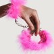 ADRIEN LASTIC - METAL HANDCUFFS WITH PINK FEATHERS | Adrien Lastic ADRIEN LASTIC - METAL HANDCUFFS WITH PINK FEATHERS
