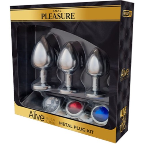 ALIVE - ANAL PLEASURE KIT 3 PLUG METAL | ALIVE ALIVE - ANAL PLEASURE KIT 3 PLUG METAL