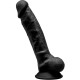 SILEXD - MODEL 1 REALISTIC PENIS PREMIUM SILEXPAN SILICONE BLACK 17.5 CM