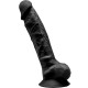 SILEXD - MODEL 1 REALISTIC PENIS PREMIUM SILEXPAN SILICONE BLACK 23 CM