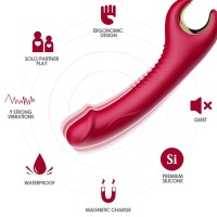 Вибратор ARMONY - PRINCE DILDO VIBRATOR & ROTATOR RED