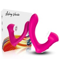 Вибратор ARMONY - SECRETKISS LICKING VIBRATING CLIT & VIBRATOR CURVED FUCHSIA