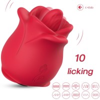 Вибратор ARMONY - ROSE 10 MODES LICKING CLIT VIBRATOR RED