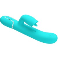 Вибратор PRETTY LOVE - RABBIT VIBRATOR WITH LICKING AQUA