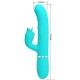 Вибратор PRETTY LOVE - RABBIT VIBRATOR WITH LICKING AQUA GREEN