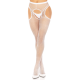 Бельо LEG AVENUE - CROTCHLESS NET STOCKINGS WHITE