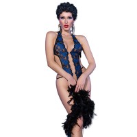 Бельо CHILIROSE - CR 4479 BODYSUIT CROTCHLESS BLUE S/M