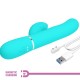 Вибратор PRETTY LOVE - PERLITA MULTIFUNCTION 3 IN 1 G-SPOT VIBRATOR AQUA GREEN