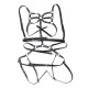 Бельо SUBBLIME - BODY HARNESS ADJUSTABLE STRAPS LEATHER BLACK ONE SIZE