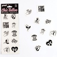 SECRET PLAY - SET OF 10 TEMPORARY TATTOOS KINKY COLLECTI