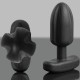 Анален разширител ELECTRASTIM - TARTARUS ANAL PLUG QUADRIPOLAR SILICONE BLACK