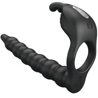 Пенис ринг PRETTY LOVE - BLACKNEY PENIS RING WITH BLACK VIBRATOR PLUG