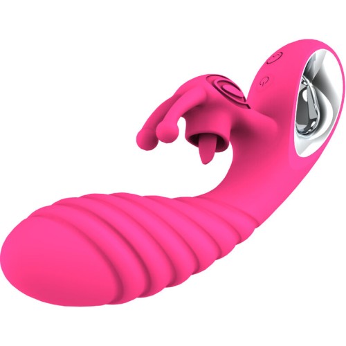 Вибратор ARMONY - VICKY RABBIT VIBRATOR WITH FUCHSIA PULL RING TONGUE