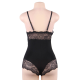 Секси боди SUBBLIME - BLACK FLORAL LACE DETAIL TEDDY L/XL