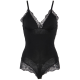 Секси боди SUBBLIME - BLACK FLORAL LACE DETAIL TEDDY S/M