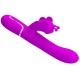 Вибратор PRETTY LOVE - MULTIFUNCTION RABBIT VIBRATOR 4 IN 1 BUTTERFLY FUCHSIA