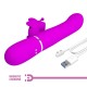 Вибратор PRETTY LOVE - MULTIFUNCTION RABBIT VIBRATOR 4 IN 1 BUTTERFLY FUCHSIA