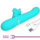 Вибратор PRETTY LOVE - MULTIFUNCTION RABBIT VIBRATOR 4 IN 1 BUTTERFLY AQUA GREEN