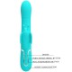 Вибратор PRETTY LOVE - MULTIFUNCTION RABBIT VIBRATOR 4 IN 1 BUTTERFLY AQUA GREEN