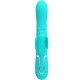 Вибратор PRETTY LOVE - MULTIFUNCTION RABBIT VIBRATOR 4 IN 1 BUTTERFLY AQUA GREEN