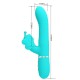 Вибратор PRETTY LOVE - MULTIFUNCTION RABBIT VIBRATOR 4 IN 1 BUTTERFLY AQUA GREEN