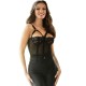 Секси боди SUBBLIME - TEDDY WITH GARTER STRAP DETAIL CHEST BLACK S/M