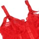 Секси боди SUBBLIME - TEDDY WITH GARTER STRAP DETAIL CHEST RED S/M