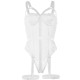 Секси боди SUBBLIME - TEDDY WITH GARTER STRAP DETAIL CHEST WHITE S/M