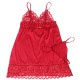 Бельо SUBBLIME - SATIN BABYDOLL WITH LACE RED S/M