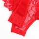 Секси боди SUBBLIME - TEDDY WITH GARTER WITH LACE DETAIL AND STRIPS RED L/XL