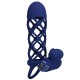 Пенис ринг PRETTY LOVE - GIANN VIBRATOR RING WITH SILICONE SHEATH BLUE