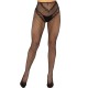 Чорапи LEG AVENUE - CROTCHLESS FISHNET STOCKINGS BLACK