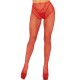 Чорапи LEG AVENUE - CROTCHLESS FISHNET STOCKINGS RED