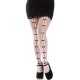 Секси чорапи LEG AVENUE - STOCKINGS WITH OPENINGS HEART & BOWS WHITE